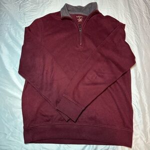 Van Heusen Men's Maroon Zip-Up Sweater